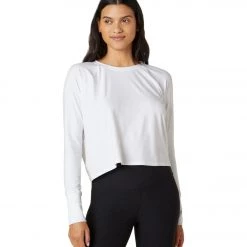 Yoga Jackets & Sweatshirts Beyond Yoga Featherweight Spacedye Daydreamer Pullover Cloud White