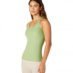 Beyond Yoga Spacedye Step Up Racerback Tank Rosemary Heather Yoga Tops