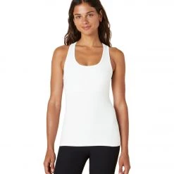 Yoga Tops Beyond Yoga Spacedye Step Up Racerback Tank Cloud White