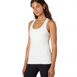 Yoga Tops Beyond Yoga Spacedye Step Up Racerback Tank Cloud White