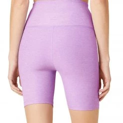 Beyond Yoga Spacedye At Your Leisure High Waisted Biker Shorts Crisp Lavender Heather