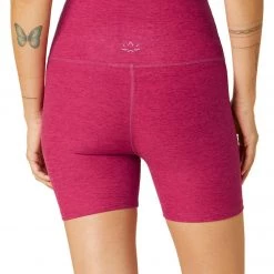 Yoga Shorts Beyond Yoga Spacedye Keep Pace Biker Shorts Dragonfruit-Sangria