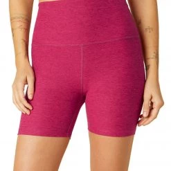 Yoga Shorts Beyond Yoga Spacedye Keep Pace Biker Shorts Dragonfruit-Sangria