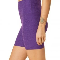 Beyond Yoga Spacedye Keep Pace Biker Shorts Purple Dahlia Heather