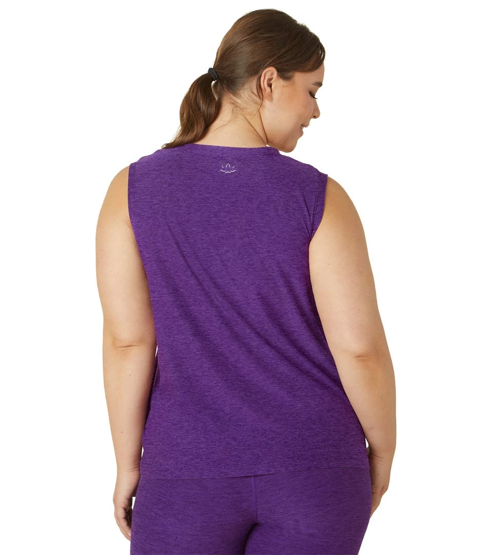 Beyond Yoga Plus Featherweight Spacedye Balanced Muscle Yoga Tank Purple Dahlia Heather CLOTHING 5 Beyond Yoga Plus Featherweight Spacedye Balanced Muscle Yoga Tank Purple Dahlia Heather CLOTHING
