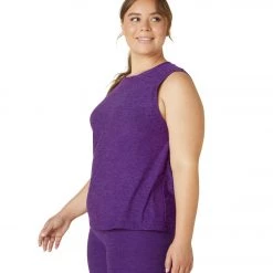 Beyond Yoga Plus Featherweight Spacedye Balanced Muscle Yoga Tank Purple Dahlia Heather CLOTHING 11 Beyond Yoga Plus Featherweight Spacedye Balanced Muscle Yoga Tank Purple Dahlia Heather CLOTHING