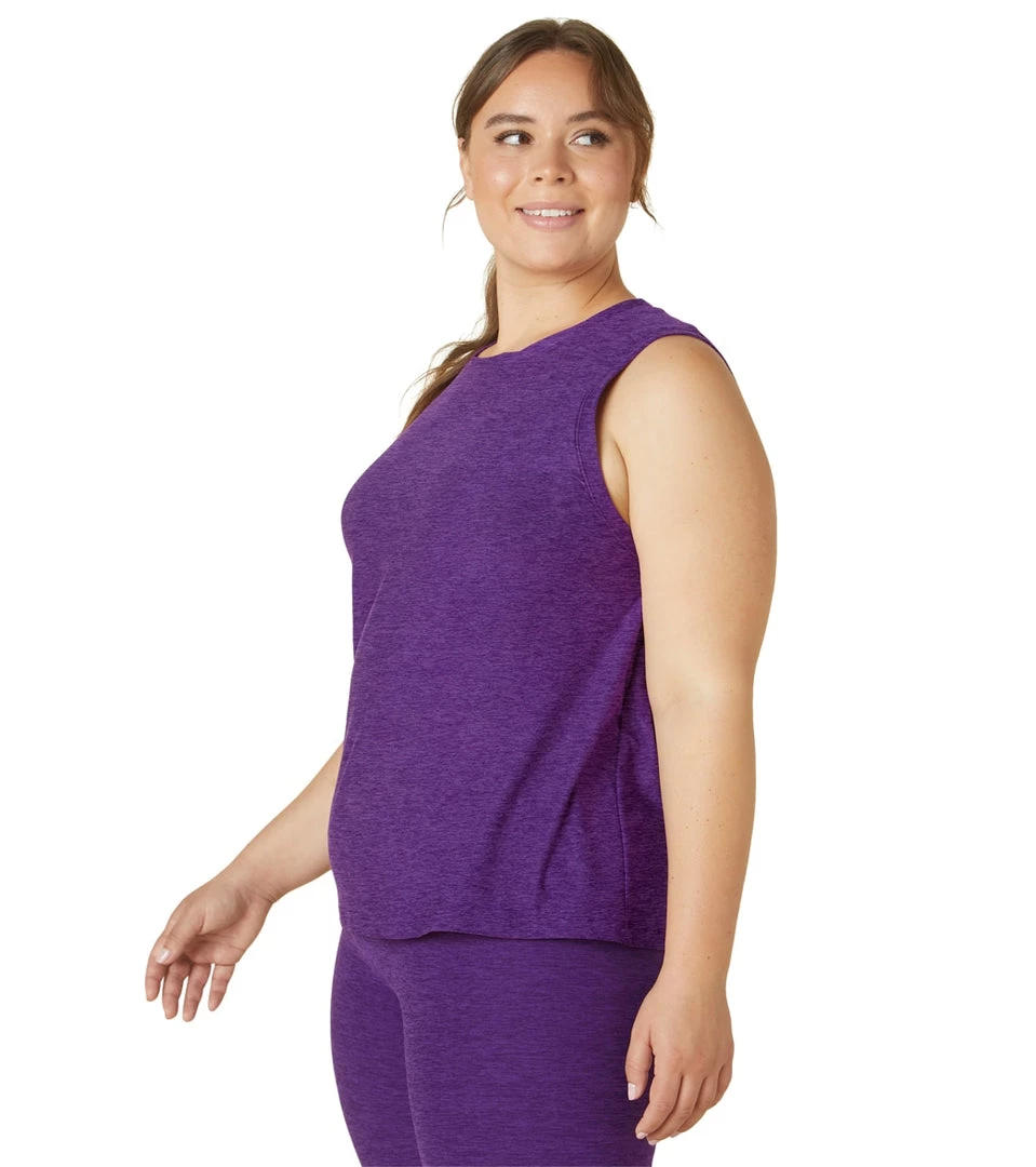Beyond Yoga Plus Featherweight Spacedye Balanced Muscle Yoga Tank Purple Dahlia Heather CLOTHING 6 Beyond Yoga Plus Featherweight Spacedye Balanced Muscle Yoga Tank Purple Dahlia Heather CLOTHING