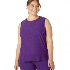 Beyond Yoga Plus Featherweight Spacedye Balanced Muscle Yoga Tank Purple Dahlia Heather CLOTHING 13 Beyond Yoga Plus Featherweight Spacedye Balanced Muscle Yoga Tank Purple Dahlia Heather CLOTHING