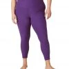 Beyond Yoga Plus Spacedye Out Of Pocket High Waisted Midi Legging Purple Dahlia Heather