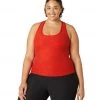 NEW ARRIVALS Beyond Yoga Plus Size Spacedye Step Up Racerback Tank Red Hot-Siren