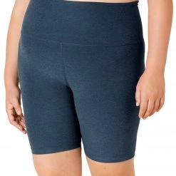 NEW ARRIVALS Beyond Yoga Plus Size Spacedye High Waisted Biker Shorts Nocturnal Navy