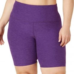 Beyond Yoga Plus Size Spacedye High Waisted Biker Shorts Purple Dahlia Heather NEW ARRIVALS