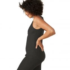 Beyond Yoga Featherweight Easy Access Nursing Crossover Tank Darkest Night Yoga Tops