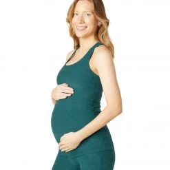 Beyond Yoga Spacedye Bases Covered Maternity Racerback Tank Deep Sea Heather Yoga Tops
