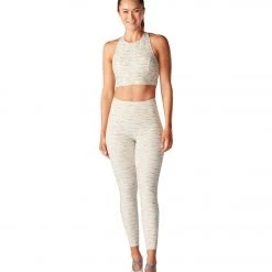 Tavi High Waisted Eyelet 7/8 Yoga Leggings Sand Stone CLOTHING