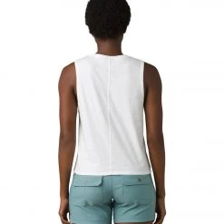 PrAna Organic Graphic Sleeveless White Beach Flower