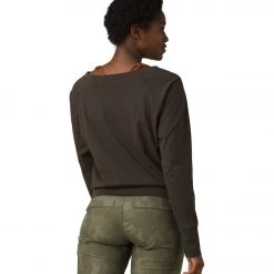 NEW ARRIVALS PrAna Organic Graphic Long Sleeve Washed Black Stones