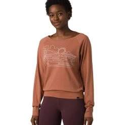 PrAna Organic Graphic Long Sleeve Terra One Line