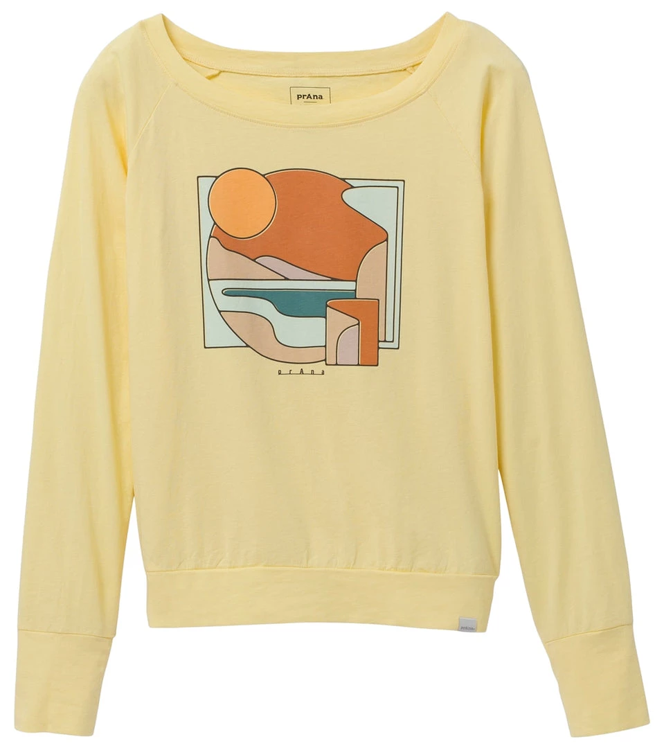 NEW ARRIVALS PrAna Organic Graphic Long Sleeve Sunlight Torrey 3 NEW ARRIVALS PrAna Organic Graphic Long Sleeve Sunlight Torrey
