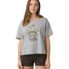 PrAna Women's Journeyman Tee 2.0 Heather Grey Keep Growing