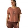 PrAna Women's Journeyman Tee 2.0 Terra Bear Squeeze