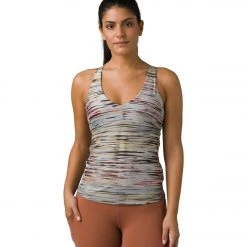 NEW ARRIVALS PrAna Layna Bra Tank Multi Striations