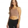 NEW ARRIVALS Free People Cropped Run Yoga Tank Vintage Khaki