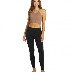 NEW ARRIVALS Free People Cropped Run Yoga Tank Vintage Khaki