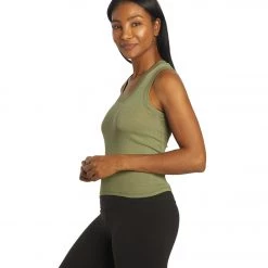 Free People U-Neck Tank Army Dust