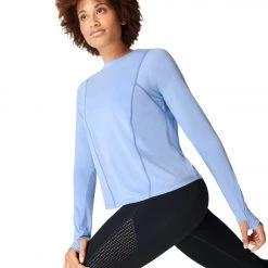 Sweaty Betty Haste Run Long Sleeve Top Coast Blue NEW ARRIVALS