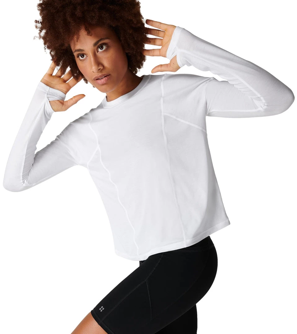 NEW ARRIVALS Sweaty Betty Haste Run Long Sleeve Top White 4 NEW ARRIVALS Sweaty Betty Haste Run Long Sleeve Top White