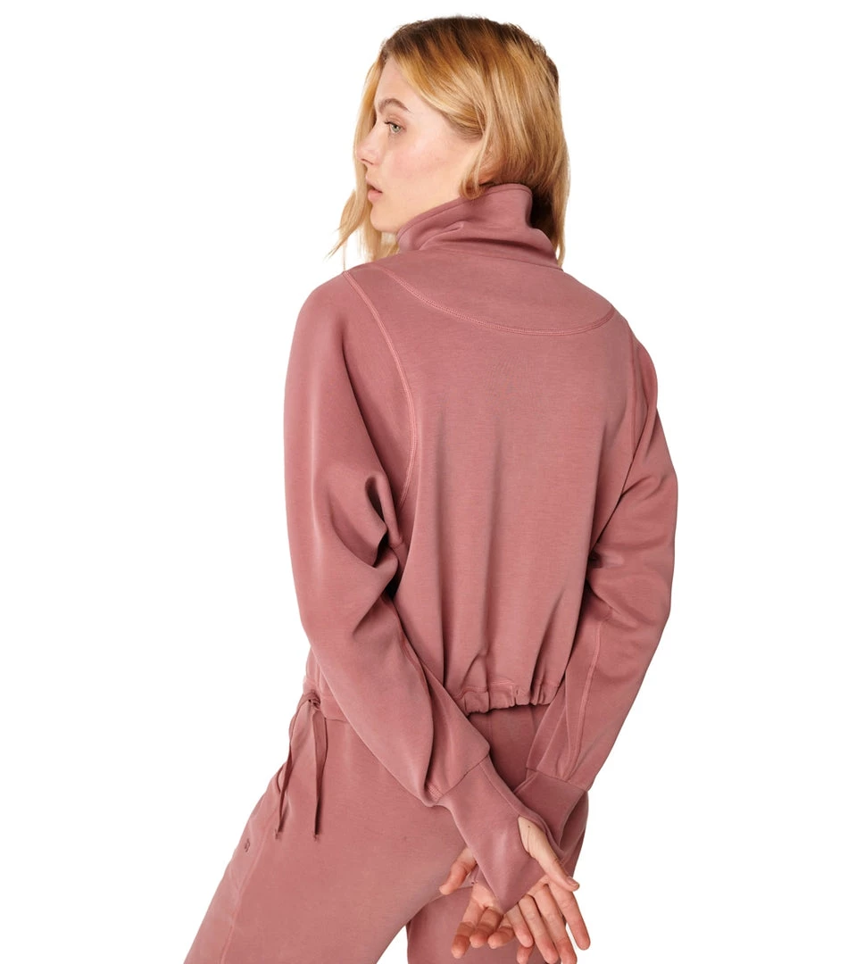 Sweaty Betty Sand Wash Half Zip Sweatshirt Cedar Pink 5 Sweaty Betty Sand Wash Half Zip Sweatshirt Cedar Pink