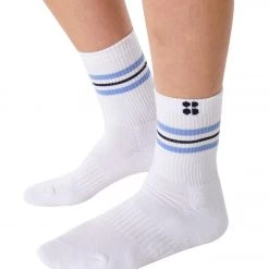 NEW ARRIVALS Sweaty Betty Go Faster Crew Socks 2 Pack Coast Blue