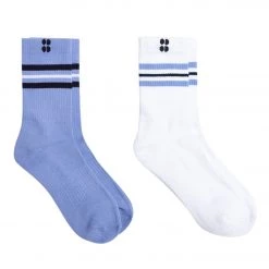 NEW ARRIVALS Sweaty Betty Go Faster Crew Socks 2 Pack Coast Blue