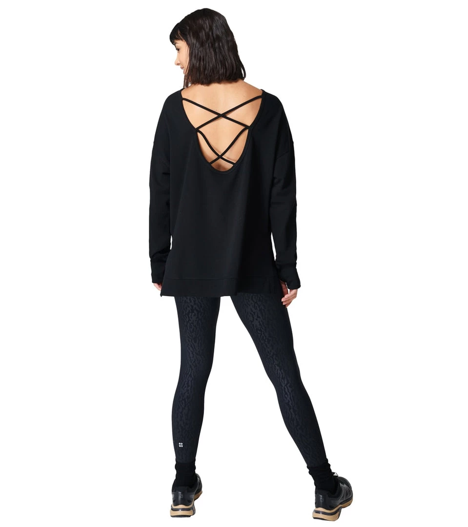 NEW ARRIVALS Sweaty Betty After Class Cross Back Sweatshirt Black 9 NEW ARRIVALS Sweaty Betty After Class Cross Back Sweatshirt Black
