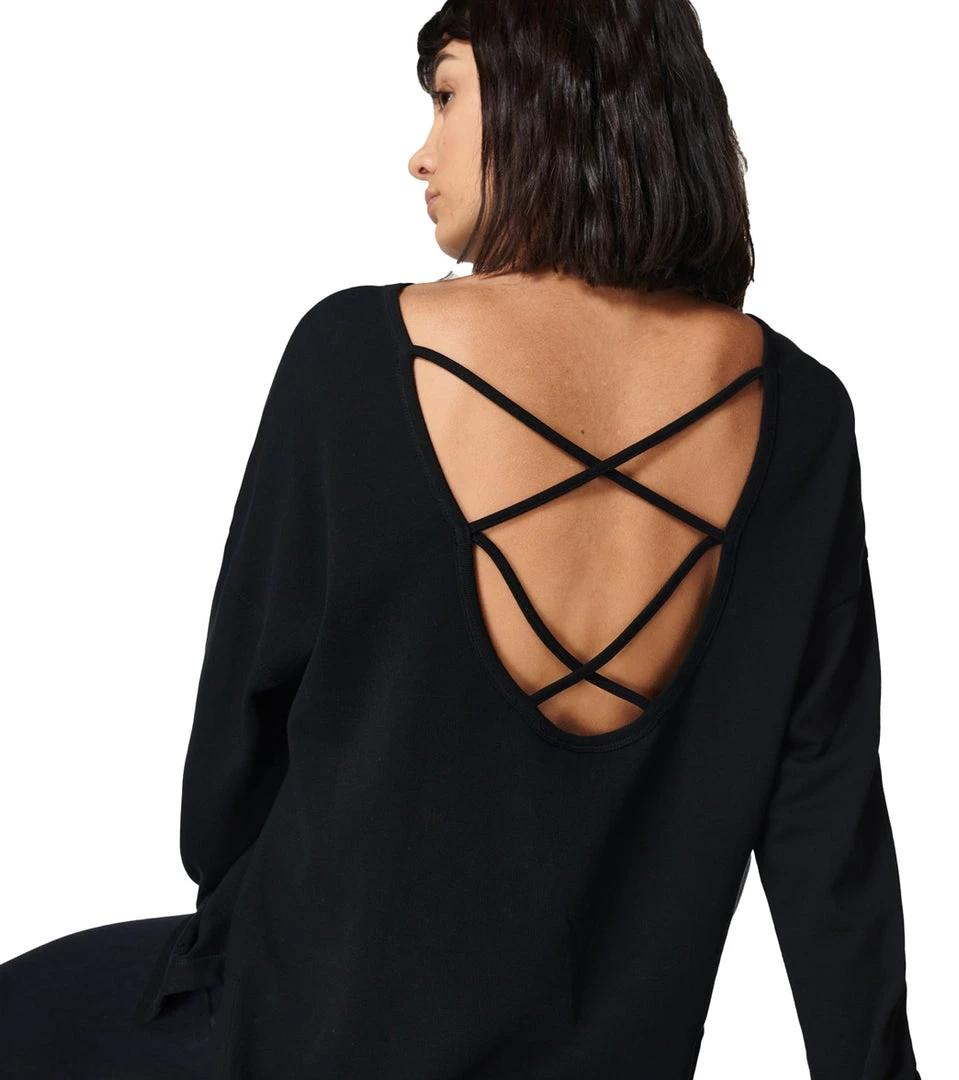 NEW ARRIVALS Sweaty Betty After Class Cross Back Sweatshirt Black 10 NEW ARRIVALS Sweaty Betty After Class Cross Back Sweatshirt Black