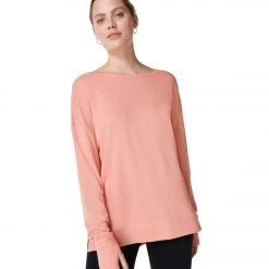 Sweaty Betty After Class Cross Back Sweatshirt Bloom Pink