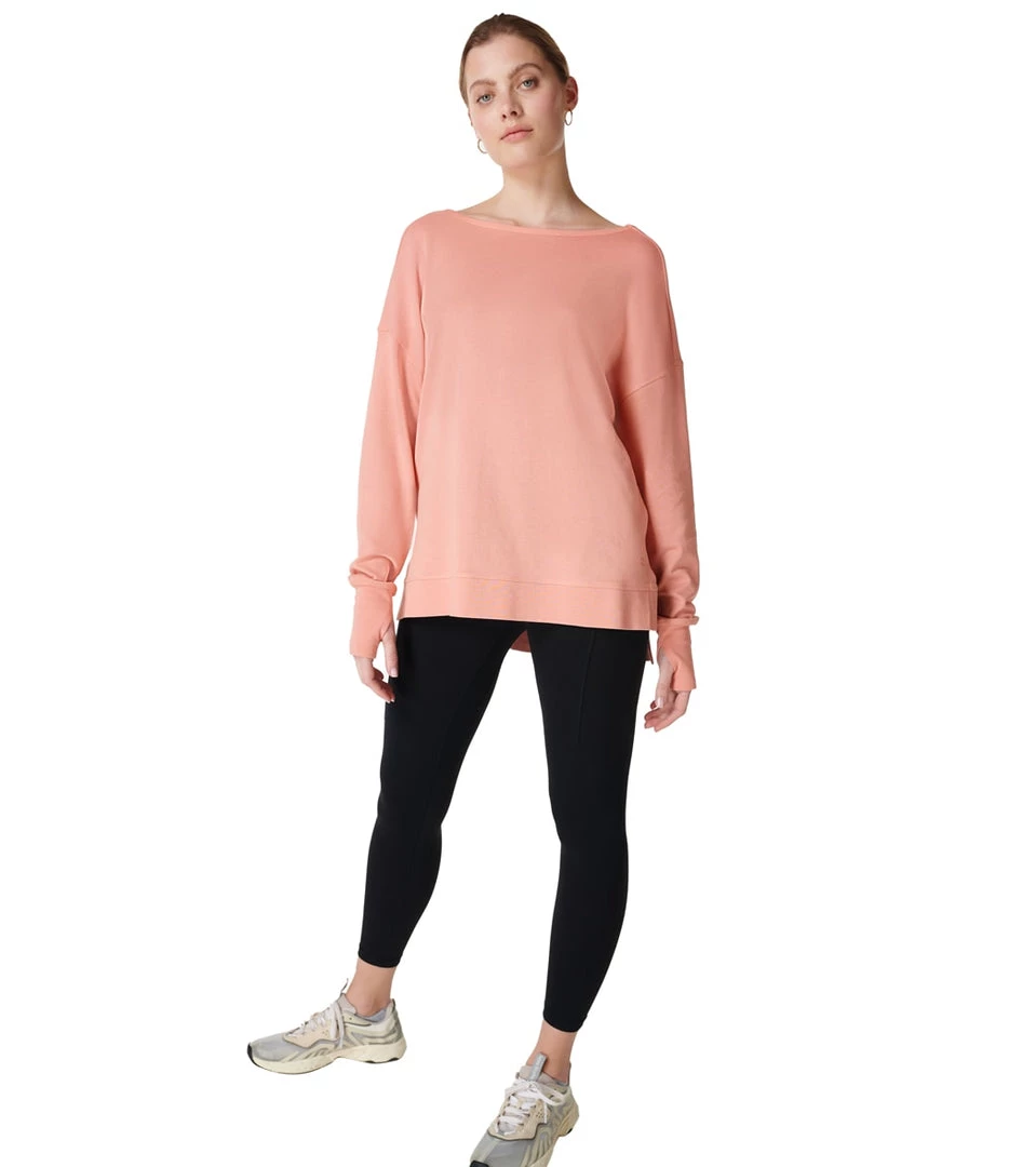 Sweaty Betty After Class Cross Back Sweatshirt Bloom Pink 7 Sweaty Betty After Class Cross Back Sweatshirt Bloom Pink