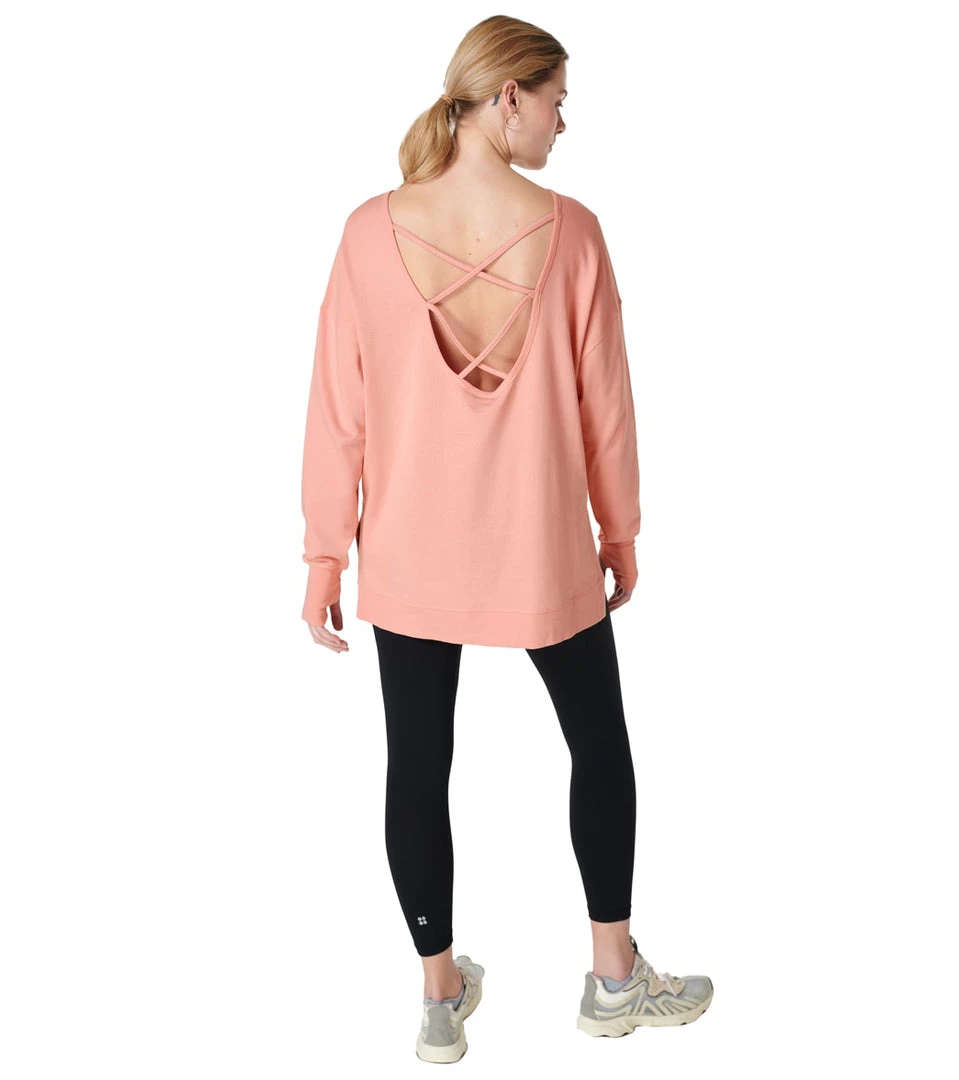 Sweaty Betty After Class Cross Back Sweatshirt Bloom Pink 9 Sweaty Betty After Class Cross Back Sweatshirt Bloom Pink
