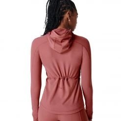 Sweaty Betty Super Soft Workout Zip Through Hoodie Plum Pink NEW ARRIVALS