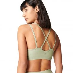 Sweaty Betty Solstice Strappy Back Bra Sage Green NEW ARRIVALS
