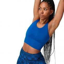 Sweaty Betty Stamina Longline Workout Bra Oxford Blue