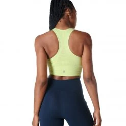Sweaty Betty Stamina Longline Workout Bra Pomelo Green
