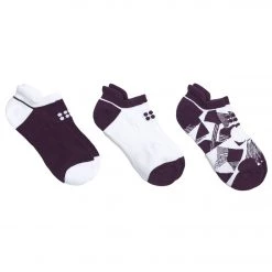 Sweaty Betty Workout Trainer Socks 3 Pack Aubergine Purple