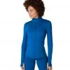 NEW ARRIVALS Sweaty Betty Power Boost Workout Zip Up Oxford Blue