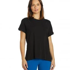 Sweaty Betty Glide Workout T-Shirt Black NEW ARRIVALS