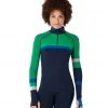 Sweaty Betty Athlete Workout Half Zip Long Sleeve Top Navy Blue NEW ARRIVALS