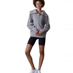 NEW ARRIVALS Varley Vine Half Zip Pullover Grey Flannel