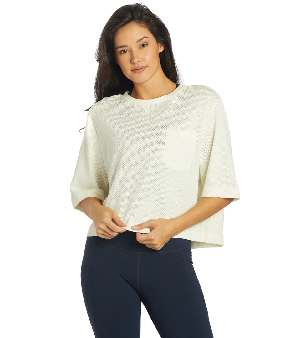 Varley Bexley T-Shirt Egret 3 Varley Bexley T-Shirt Egret