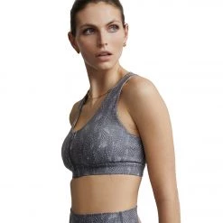 Varley Let's Move Bianca Bra Pewter Feather